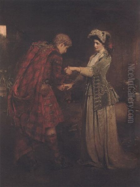 Flora Macdonald's Farewell To Prince Charlie Oil Painting by George Williams Joy