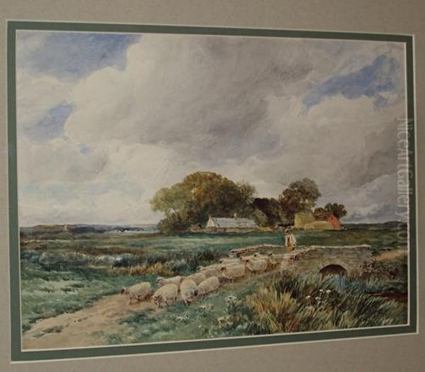 A Gloucestershire Farm Oil Painting by David Bates