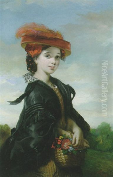 The Red Hat Oil Painting by Thomas Musgrave Joy