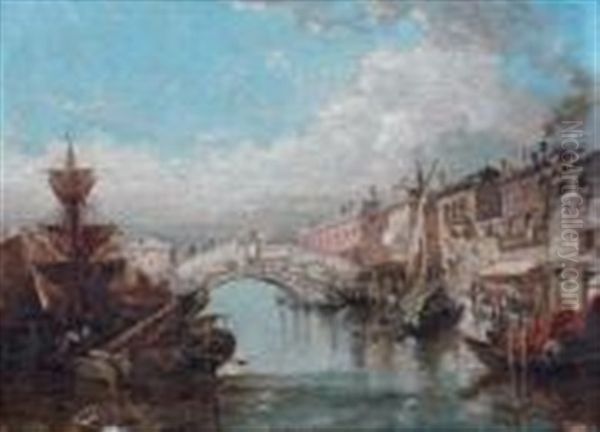 Vue Fantaisiste De Venise Oil Painting by Jules-Romain Joyant