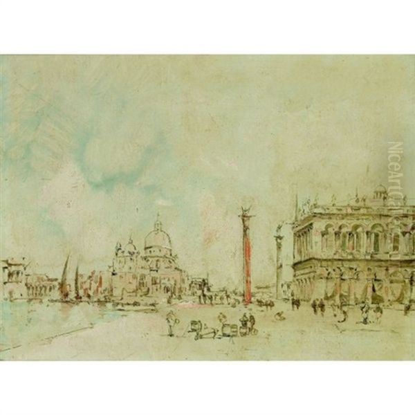 La Place Saint Marc A Venise Oil Painting by Jules-Romain Joyant