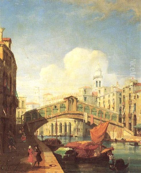 Le Rialto Oil Painting by Jules-Romain Joyant