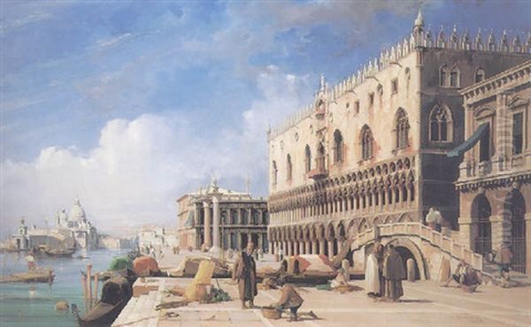 The Doges' Palace Oil Painting by Jules-Romain Joyant