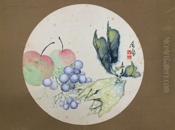 Chinese Painting By Ju Lian Mounted With No Frame Oil Painting by  Ju Lian