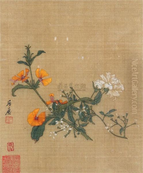 Flower Oil Painting by  Ju Lian