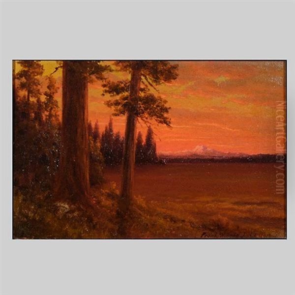 Sunset Over Lake Almanor Oil Painting by Frank Willson Judd