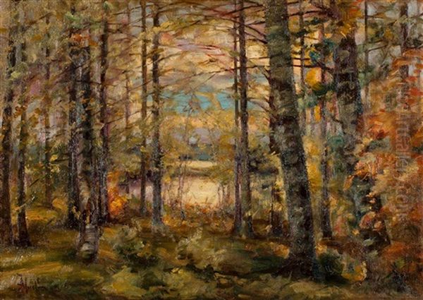 Approaching Fall Oil Painting by Alma Juden