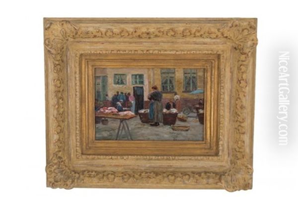 The Fish Market Oil Painting by Charles Chapel Judson