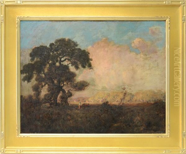 Golden Evening (possibly Monterey, Ca) Oil Painting by Charles Chapel Judson