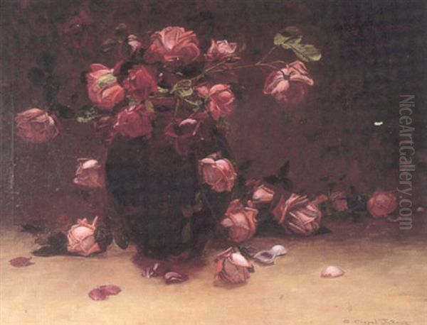 Reine Henrietta Roses Oil Painting by Charles Chapel Judson