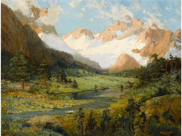 The Minarets (ritter Range, Sierra Nevada Mountains) Oil Painting by William Lee Judson