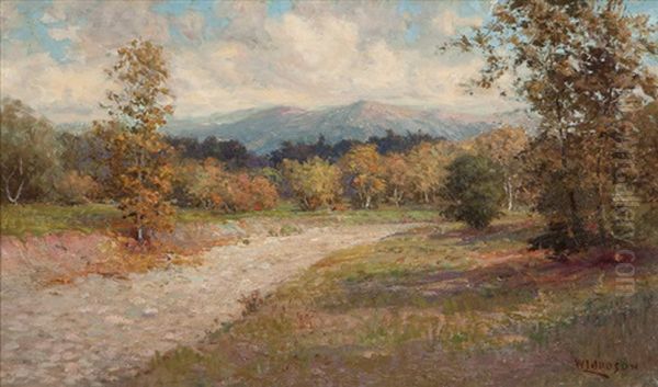 Foothill In Fall Oil Painting by William Lee Judson