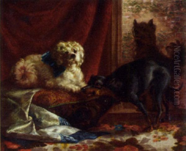 Canine Companions Oil Painting by William Lee Judson