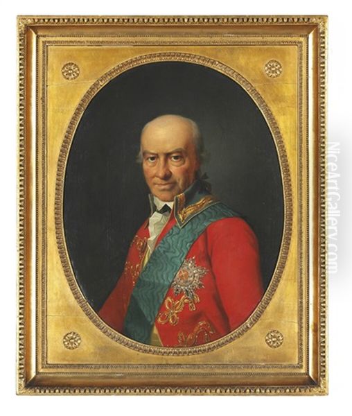 Portrait Of Heinrich Wilhelm Von Huth Oil Painting by Jens Juel