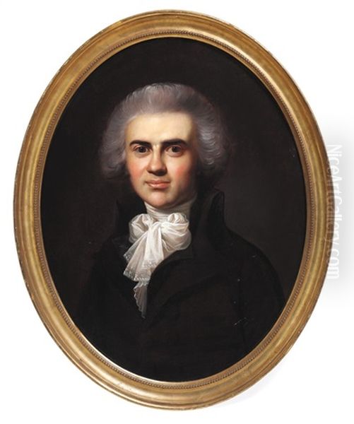 Portrait Of Dr. Jean Monod (geneva 1765 - Paris 1836) Oil Painting by Jens Juel