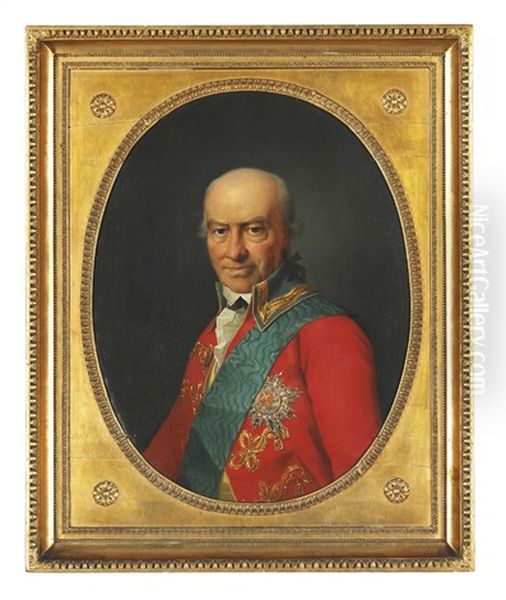 Portrait Of Heinrich Wilhelm Von Huth Oil Painting by Jens Juel