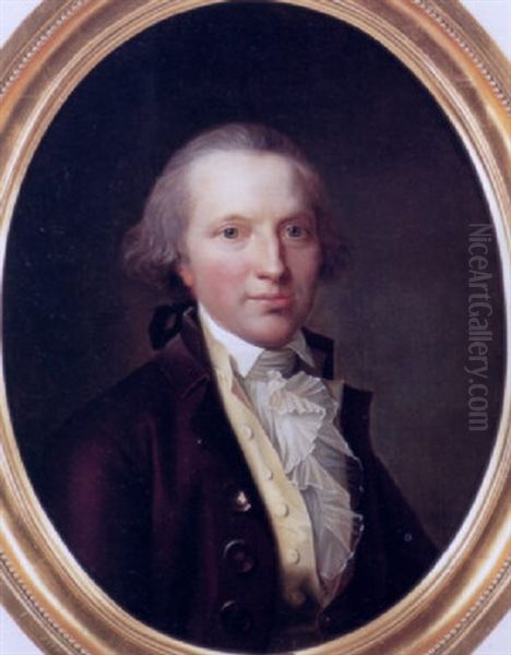 Portraet Af Generalkrigskommissaer Ole Tonder Lange Til Oxholm, Bratskov Og Kastrupgard Oil Painting by Jens Juel