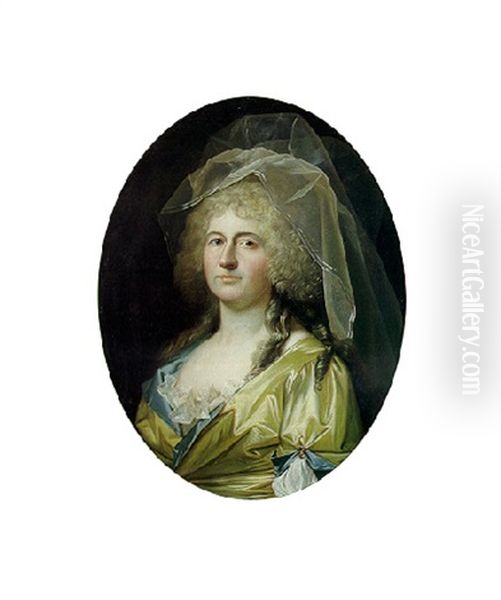 Portraet Af Catharina Von Schimmelmann Oil Painting by Jens Juel