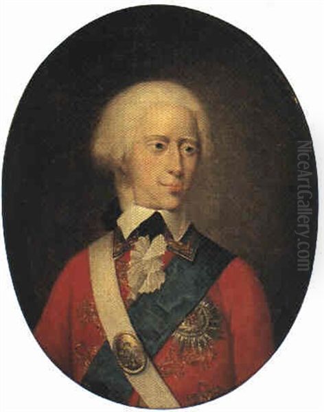 Portraet Af Frederik Vi Som Kronprins Oil Painting by Jens Juel