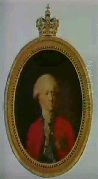 Portraet Af Frederik Vi Som Kronprins                       (ovalt) Oil Painting by Jens Juel