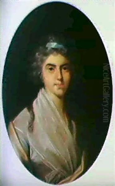 Portraet Af Louise Philippine Monod F. De Conninck Gift 1793med Pastor Ved Den Reformerte Kirke I Kobenhavn Jean Monod by Jens Juel