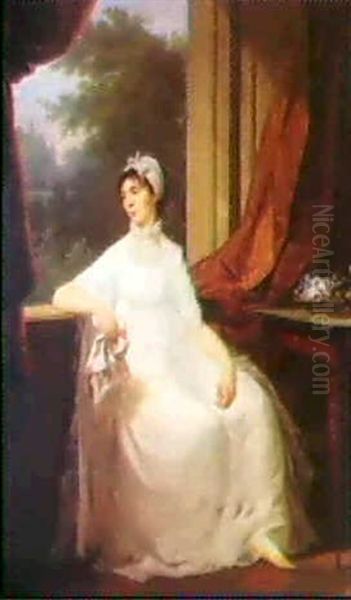 Portraet Af Gertrud Hage (1766-1801), F. Heitman, Gift 1783 Med Justitsrad, Plantageejer Pa St. Croix Jens F. Hage Oil Painting by Jens Juel