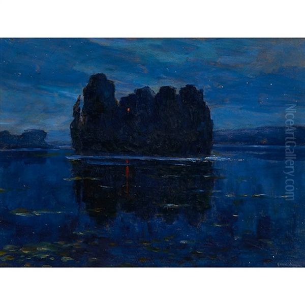 Nocturnal Landscape+d2:d73 Oil Painting by Alfred Juergens