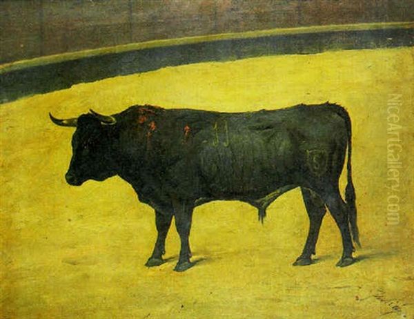 Toro Oil Painting by Luis Julia