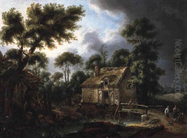 La Ferme Pres De La Riviere by Nicolas-Jacques Juliard