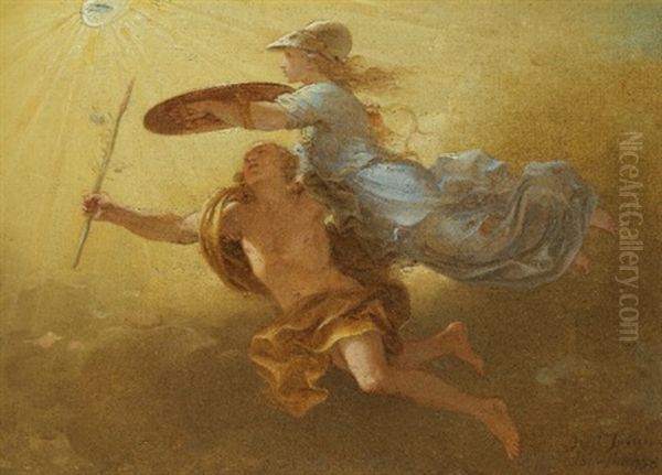 Apollo And Minerva Oil Painting by Simon Julien