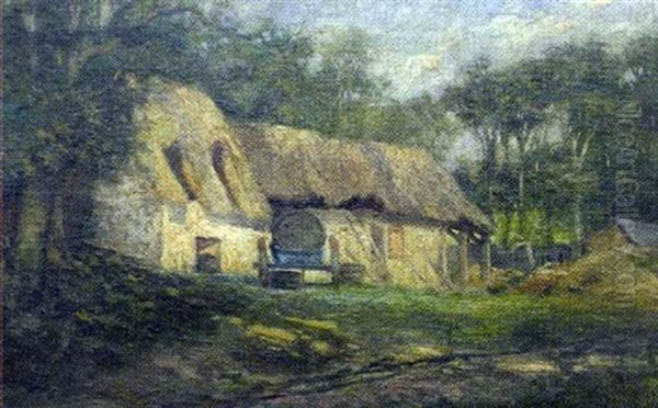 Cour De Ferme Oil Painting by Amedee-Marie-Antoine Jullien