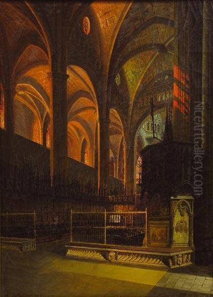 Interior Catedral Oil Painting by Achile Batiztutzzi