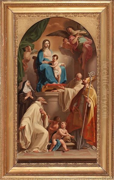 Sacra Conversazione Oil Painting by Pompeo Gerolamo Batoni