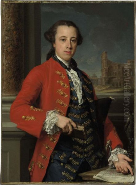 Portrait Of A Gentleman Oil Painting by Pompeo Gerolamo Batoni