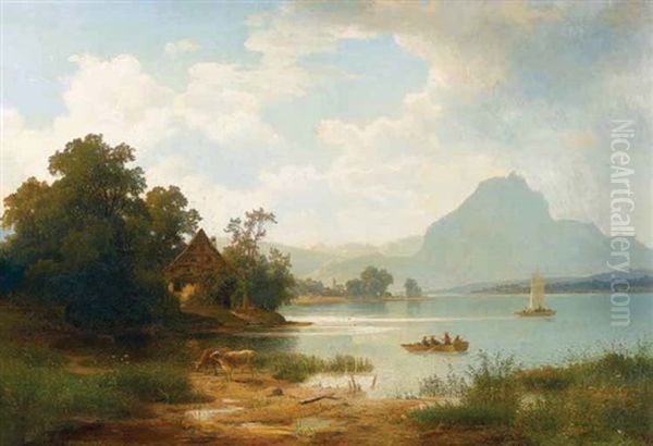 Am Vierwaldstattersee Oil Painting by Carl Jungheim