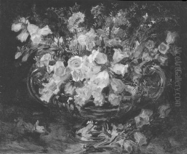 Blumenstilleben Oil Painting by Josef Jungwirth