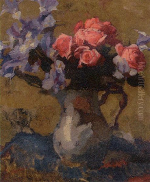 Flower Still Life Oil Painting by Johannes Hendricus Jurres