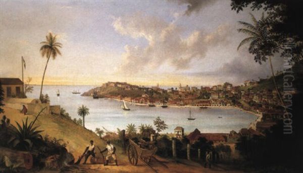 The Carenage, St.george's, Grenada Oil Painting by Percy William Justyne