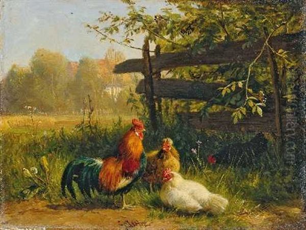 Landschaft Mit Geflugel Oil Painting by Carl Jutz the Elder