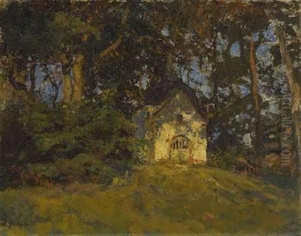 Waldkapelle Oil Painting by Carl Jutz the Younger