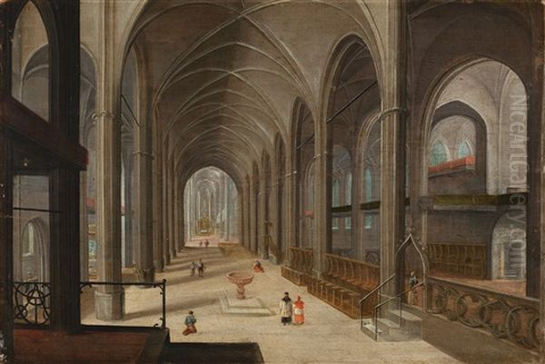 Kircheninterieur Mit Figurenstaffage Oil Painting by Paul Juvenel the Elder