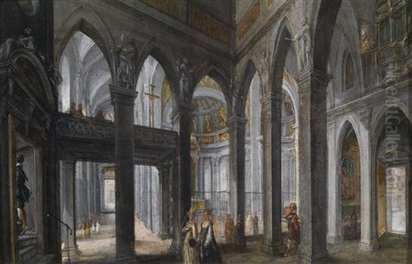 Phantastisches Kircheninterieur Oil Painting by Paul Juvenel the Elder