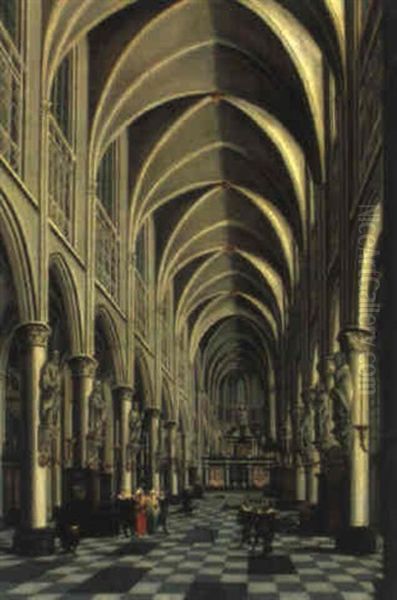 Inneres Einer Kathedrale Oil Painting by Paul Juvenel the Elder