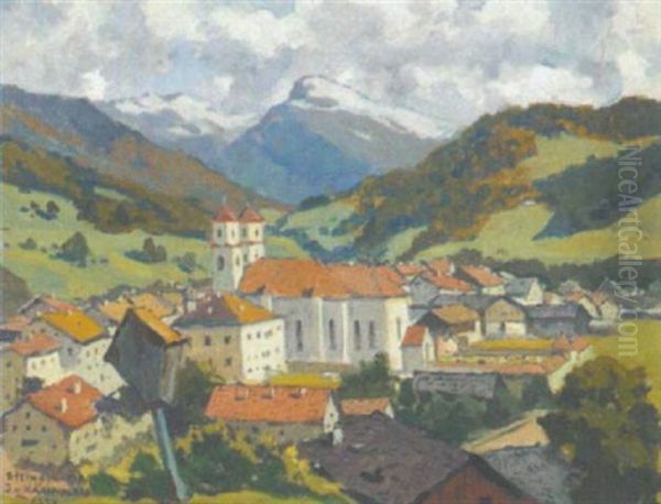 Steinach Am Brenner Oil Painting by Julius Von Kaan-Albest