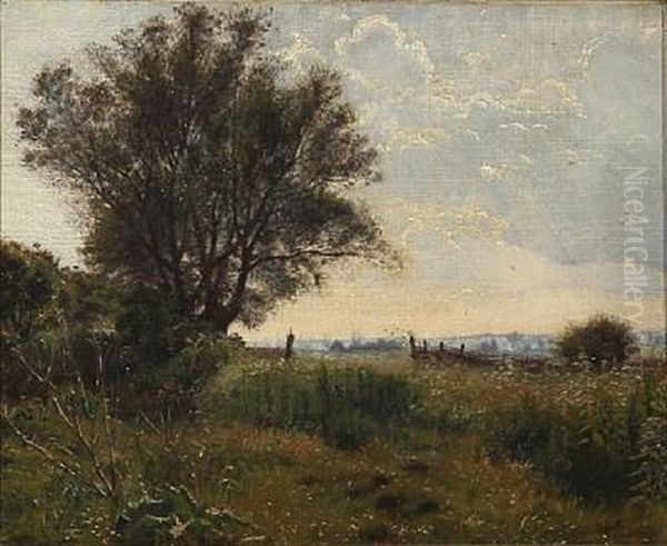 Summer Landscape Oil Painting by Ludvig Kabell