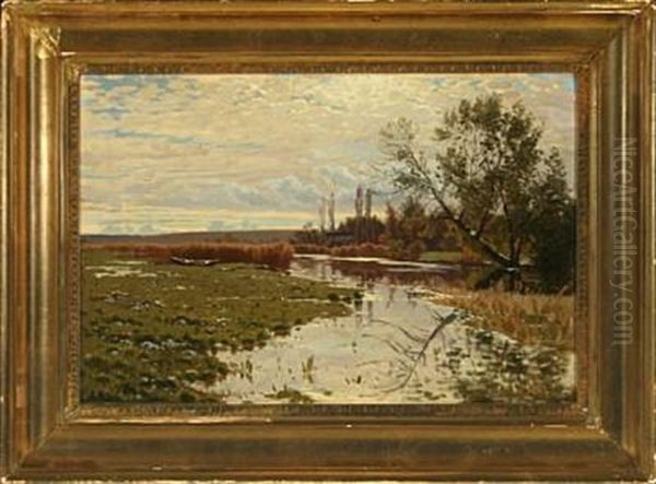 Scenery From Susa Near Herlufsholm Oil Painting by Ludvig Kabell