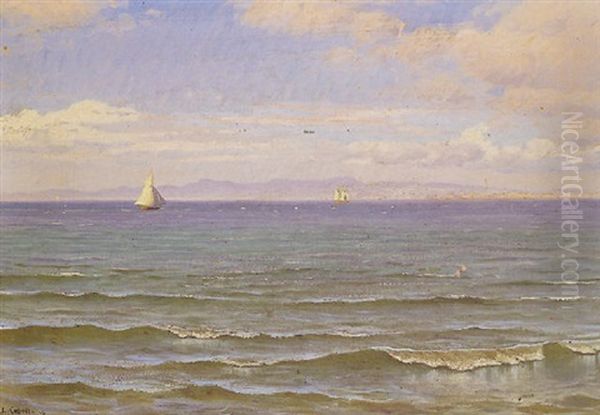 Blick Uber Das Meer Oil Painting by Ludvig Kabell