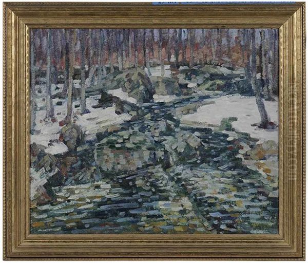 Winter Abstraction Oil Painting by Charles Salis Kaelin