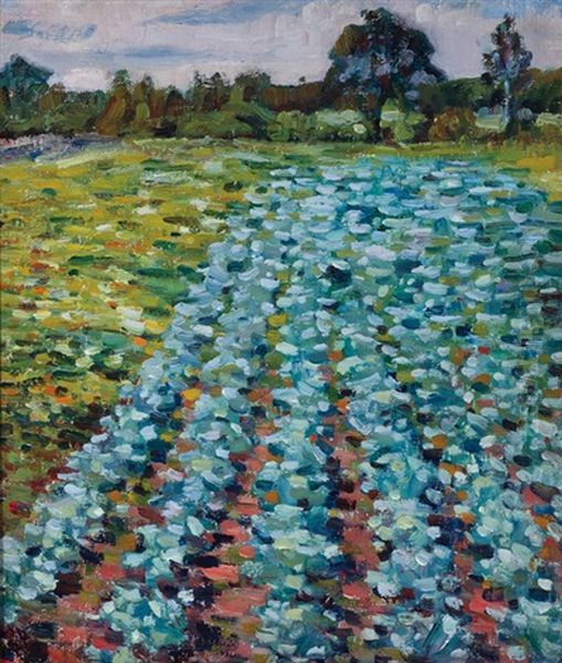 Open Field Oil Painting by Charles Salis Kaelin