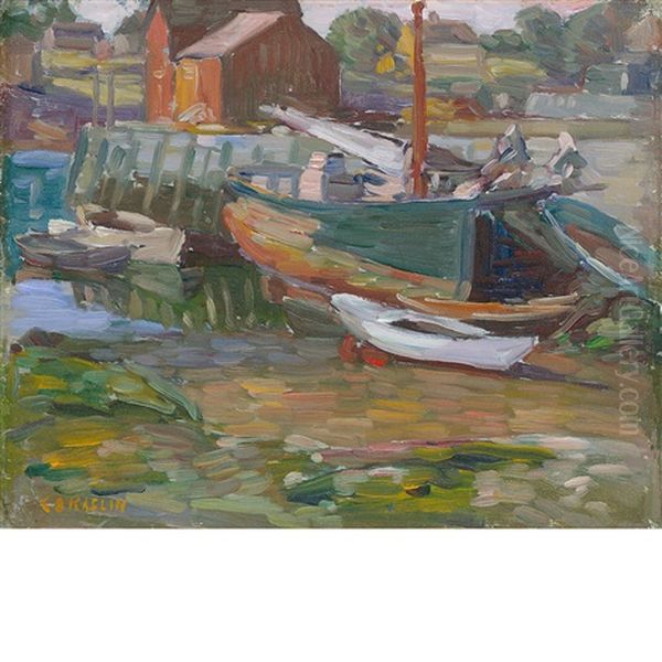 Rockport Harbor Oil Painting by Charles Salis Kaelin